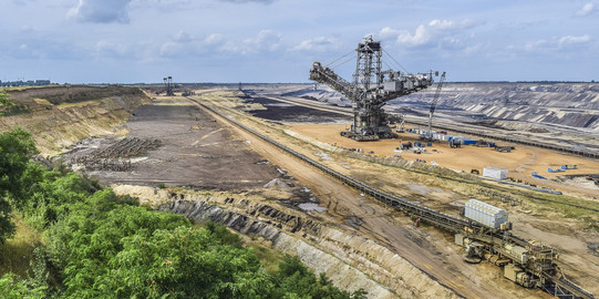Landscape with lignite mining